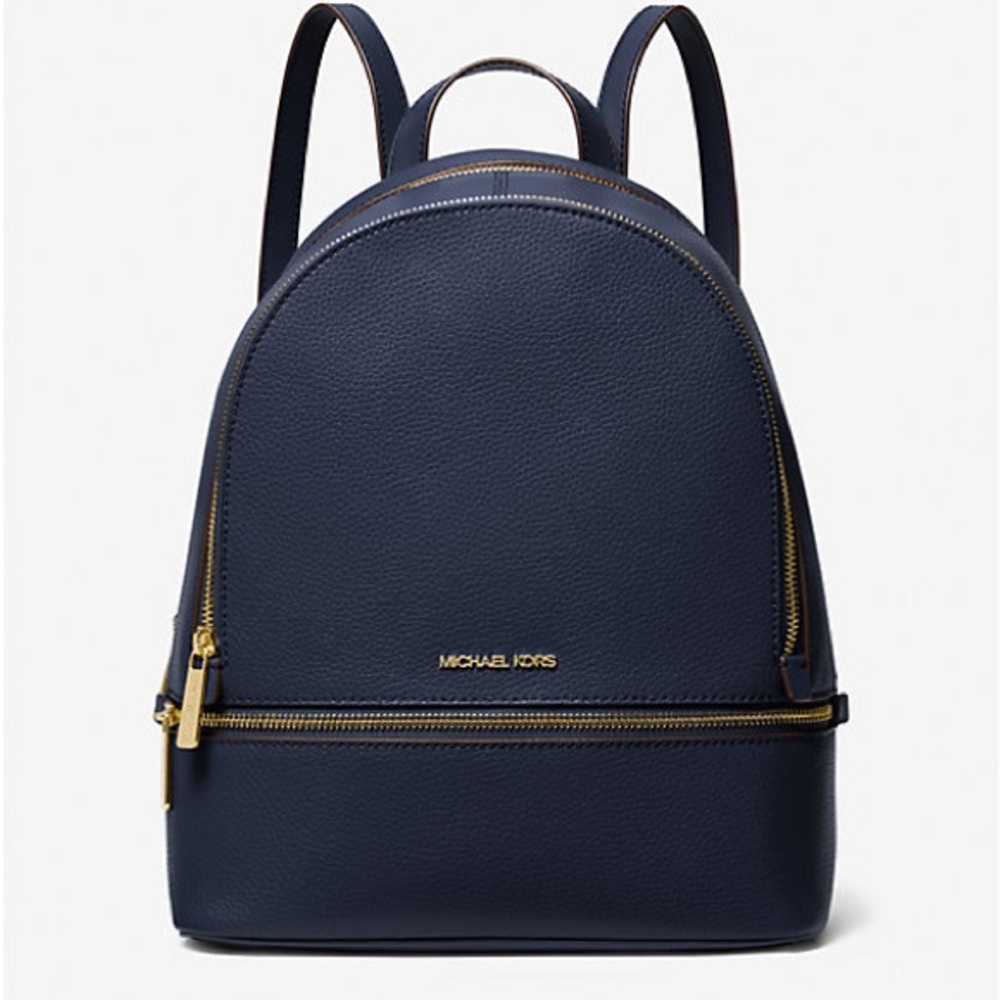 Michael Kors Midnight Blue Leather Backpack